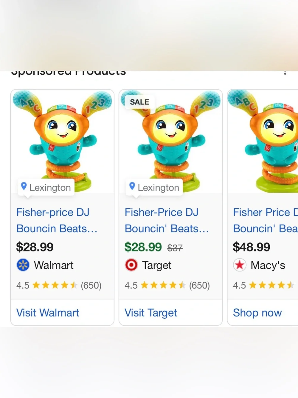 Fisher-Price Pink and Purple Bouncing DJ